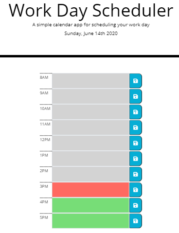 Online Work Day Planner